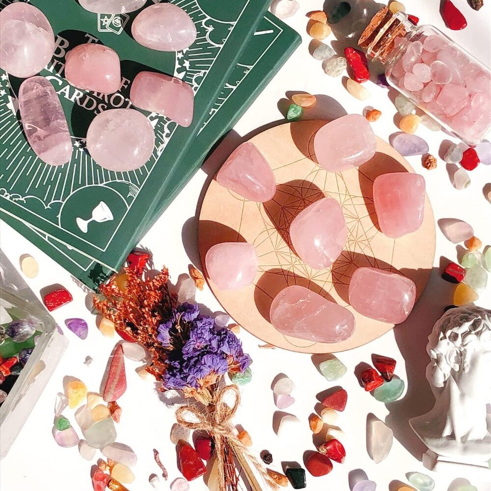 Rose Quartz Tumbled Polished Natural Healing Crystals Stones Bulk Rocks Stones C - Picture 3 of 7